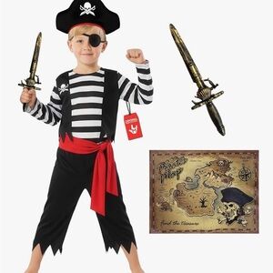 Rubie's Black, White & Red Pirate Costume for Kids